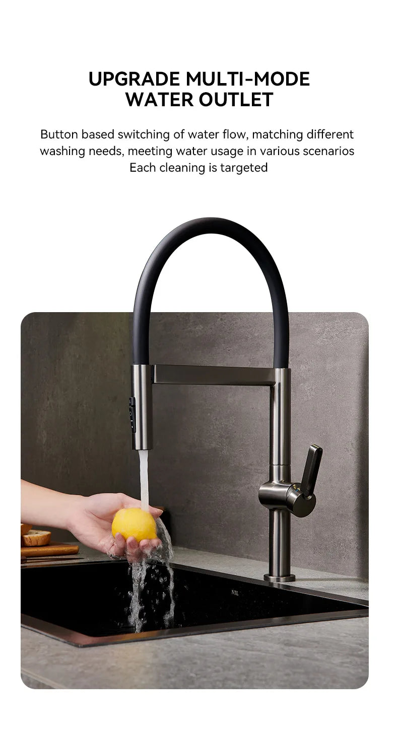 Gray Faucet Sink Faucets Brass Pull Down Sprayer