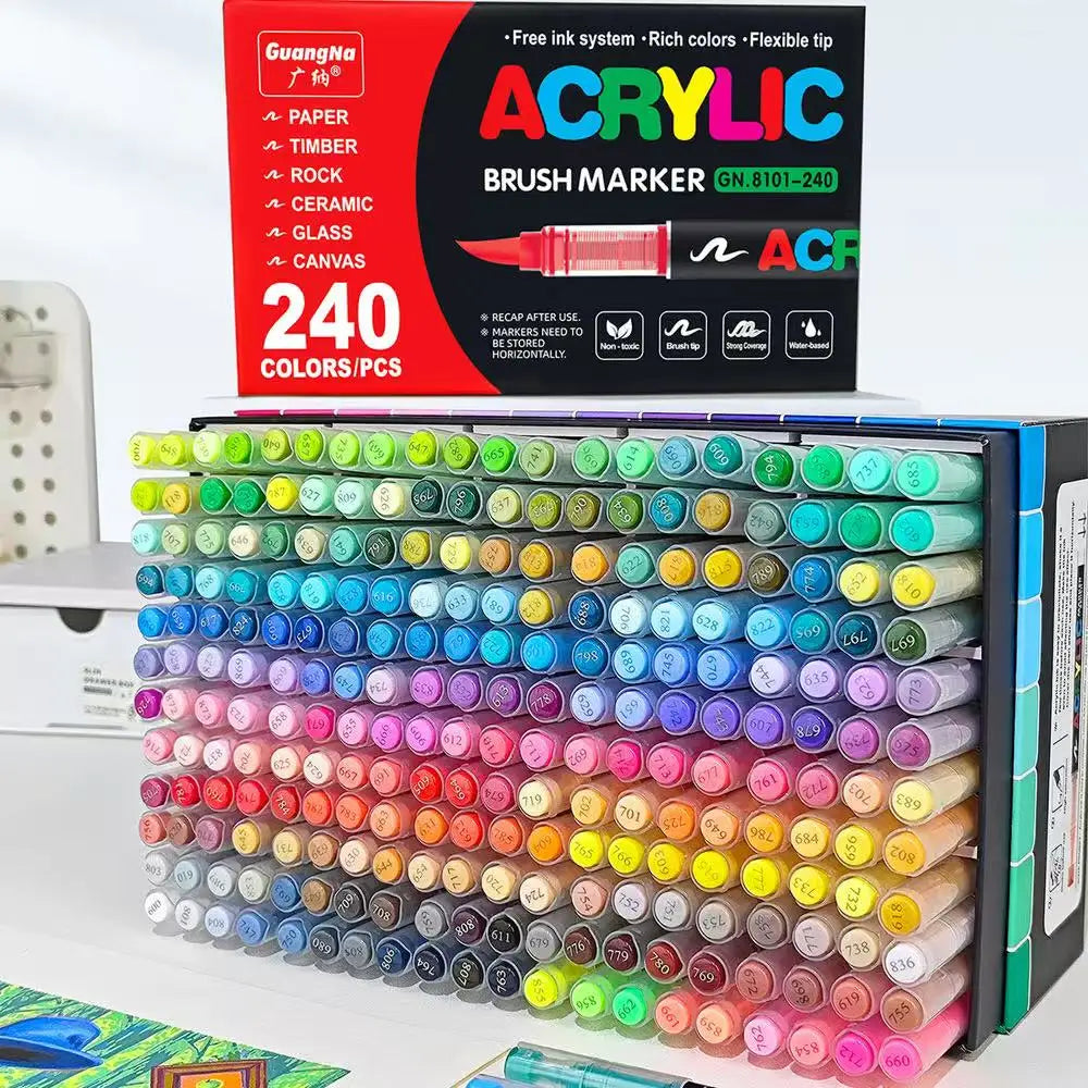 Guangna 12-120/240-360 Colors Acrylic Paint Pen Markers Acrylic