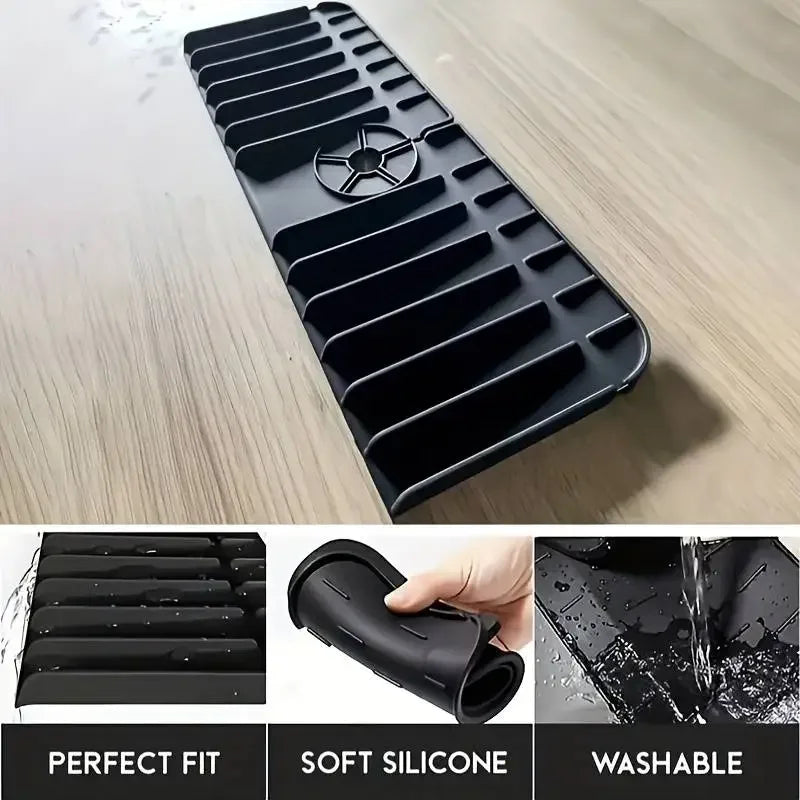 Silicone Faucet Mat Dish Soap Sponge Holder Sink