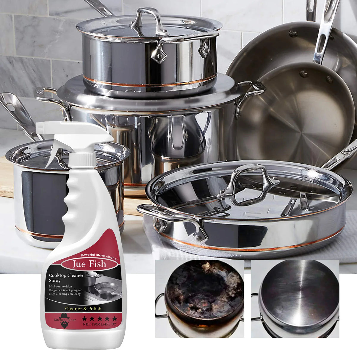 Heavy Grease Grime Cleaner Pot Pan Black Scale