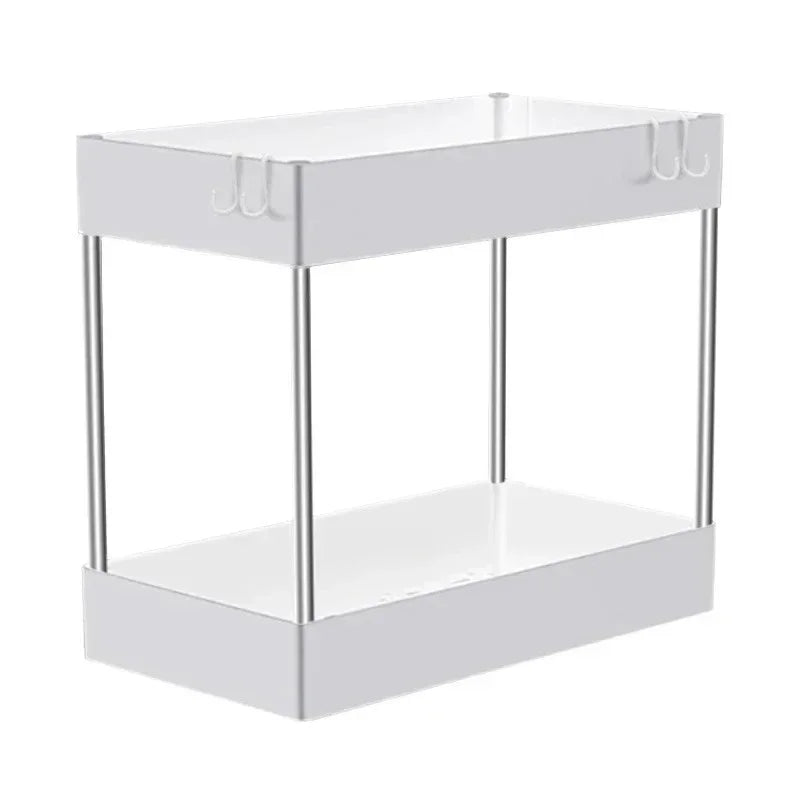 1/2 Under Sink Storage Organizer Tier Drawer Multipurpose
