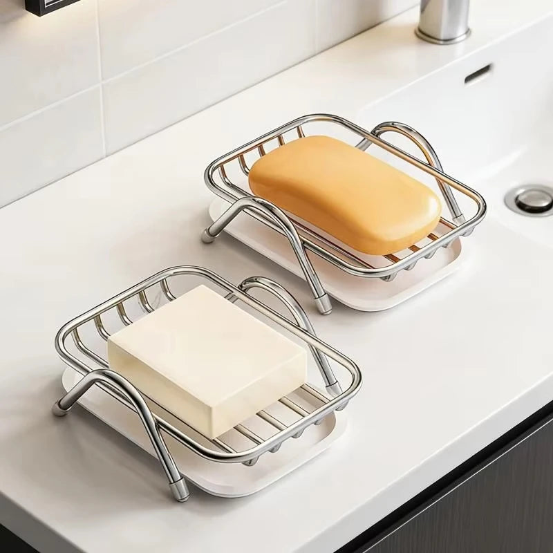 Soap Holder Detachable Drain Tray Stainless Steel Rustproof