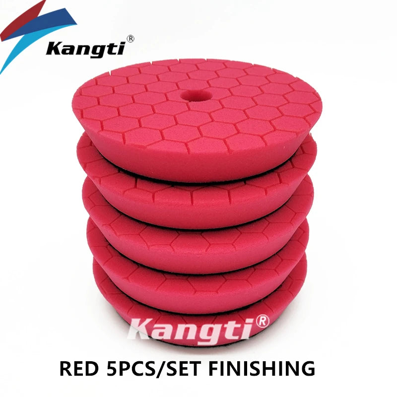 Kangti 5/6 Inch Car Polishing Pad Kit Self-Adhesive