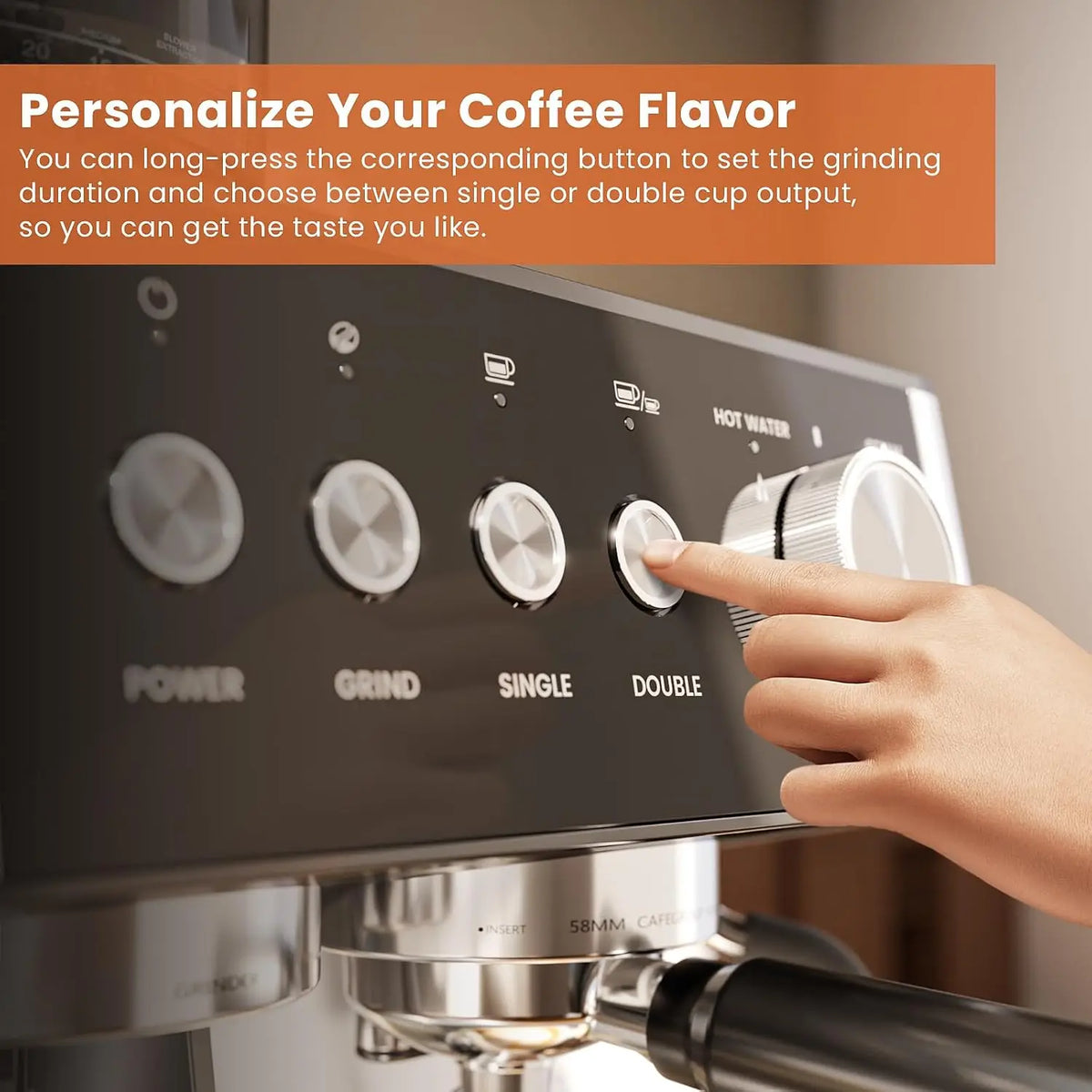 Espresso Machine 20 Bar Expresso Coffee Machines Grinder