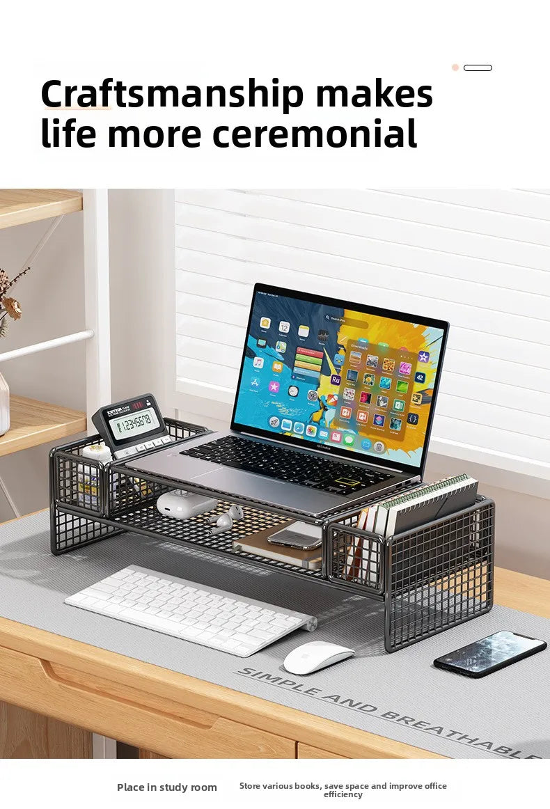 Height Adjustable Computer Stand Desk Monitor Laptop Cooling