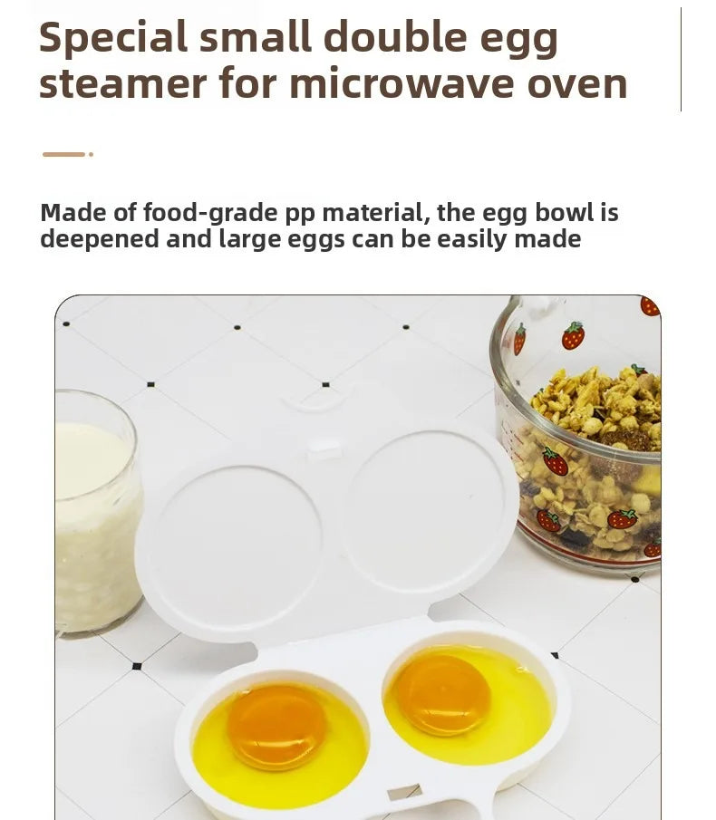 Food Grades Plastic Microwave Cooking Eggs Steamer Convenient