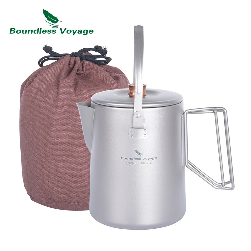 Boundless Voyage 5l Titanium Kettle Camping Coffee 500ml