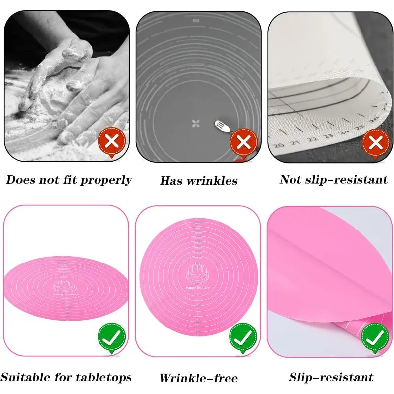 Silicone Cake Mat 12 Inch Round Silicone Mat