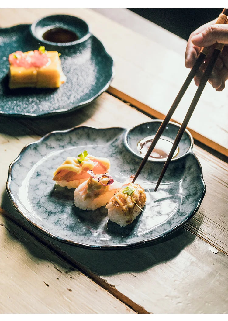 Japanese-Style Dumpling Plate High-Value Ceramic Creative