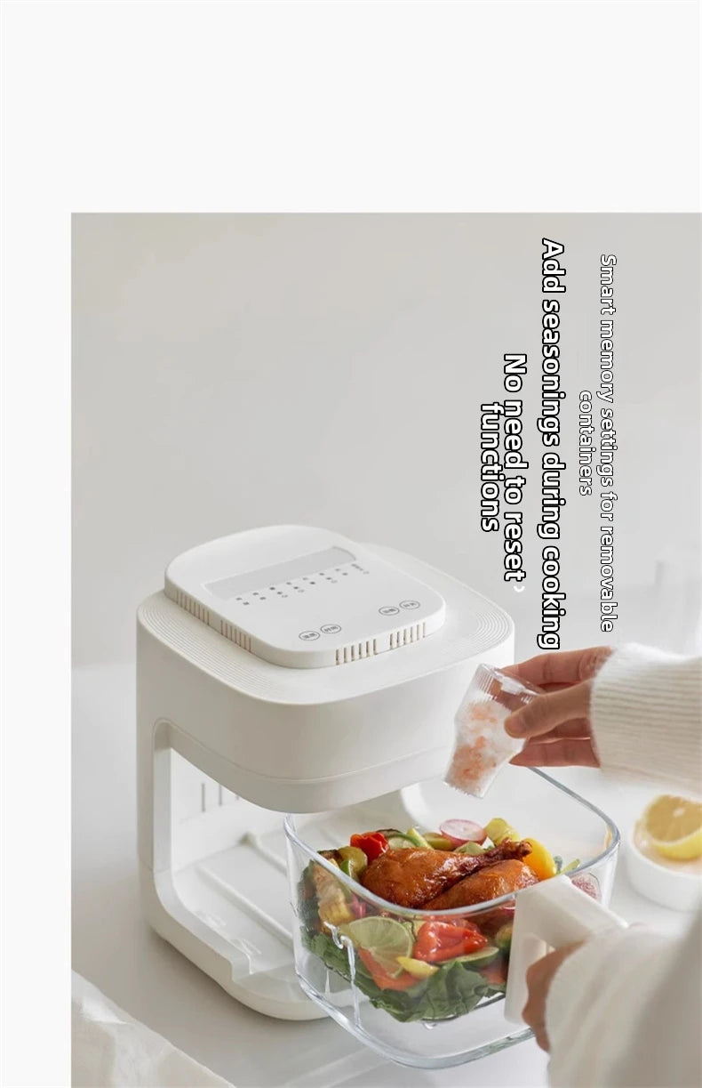 Air Fryer See-Through Glass Basket Small Non-Stick No
