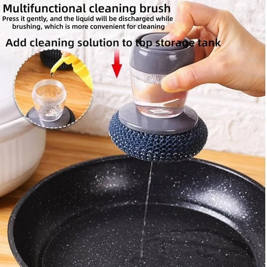 1pcs Liquid-Filling Pot Brush Dish Washing Pot Cover