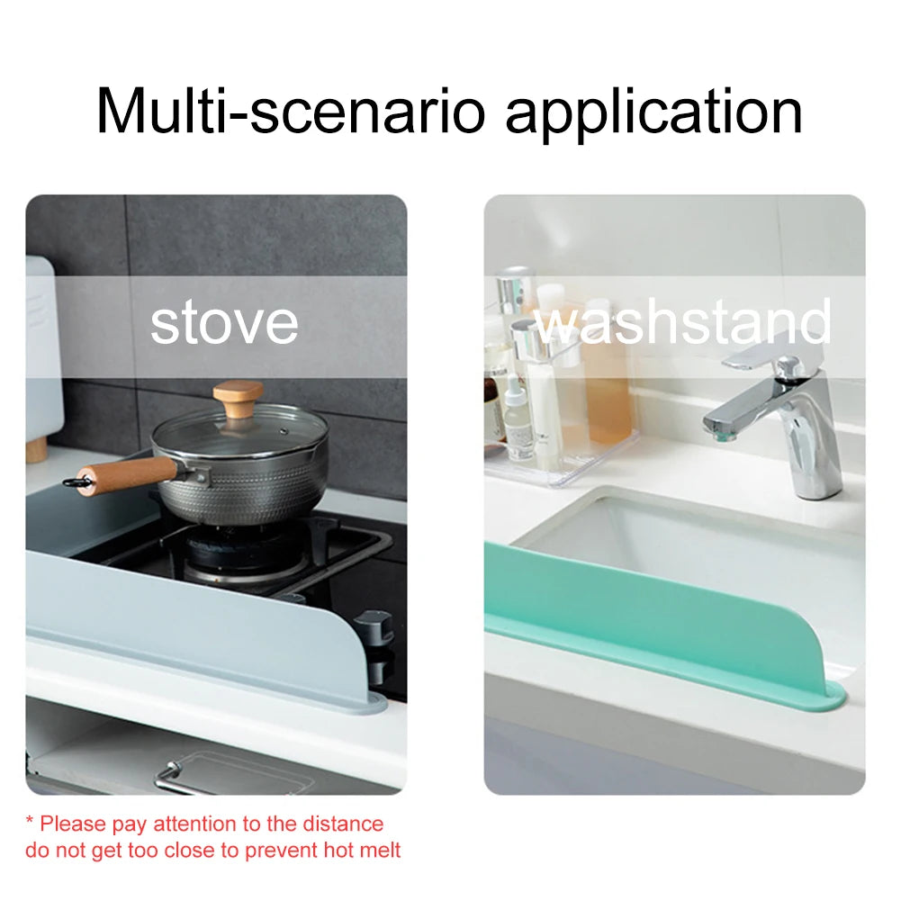 1pcs Silicone Sink Water Splash Guard Washing Basin