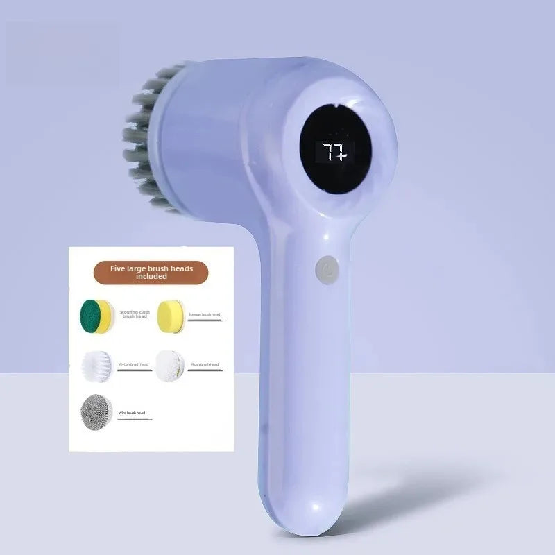 Electric Cleaning Brush Usb Rechargeable Scrubber Bathroom