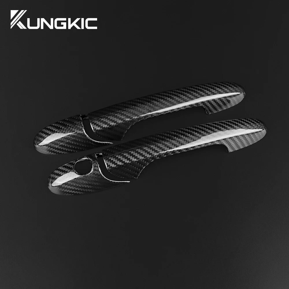 Real Hard Carbon Fiber Door Handle Cover Fiat