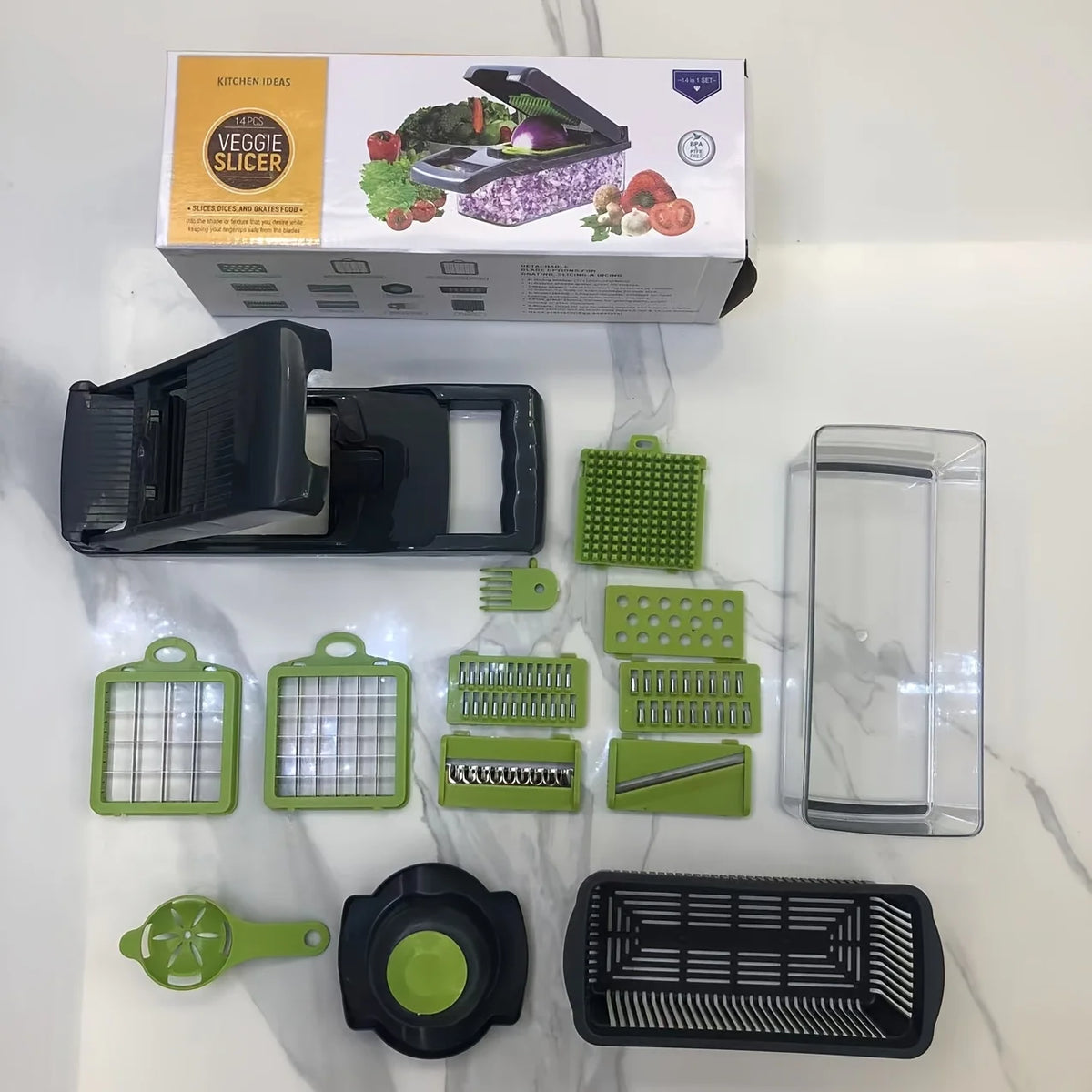 14/16 Pcs/Set Slicer Vegetable Cutter Dicer Shredder Variety