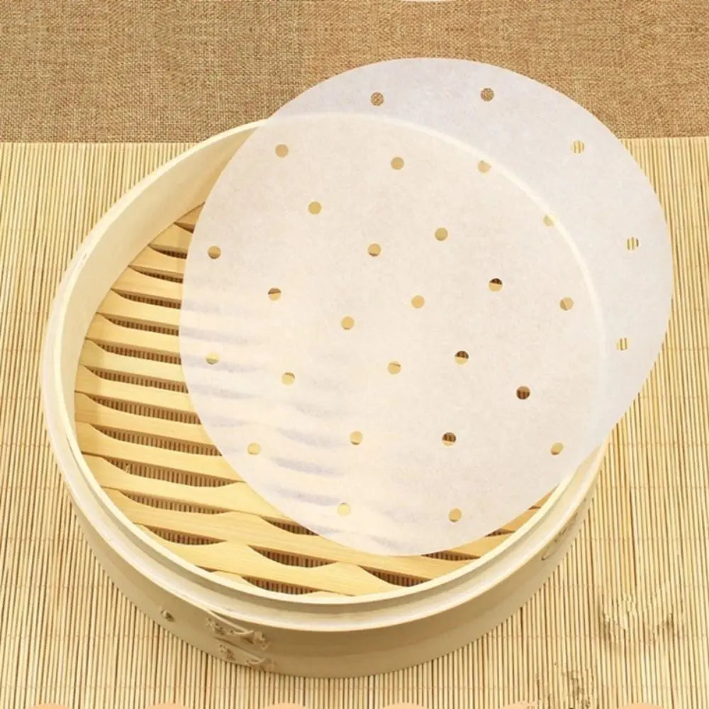 100pcs Durable 4/5/6/7/8in Steamer Paper Disposable Round Buns
