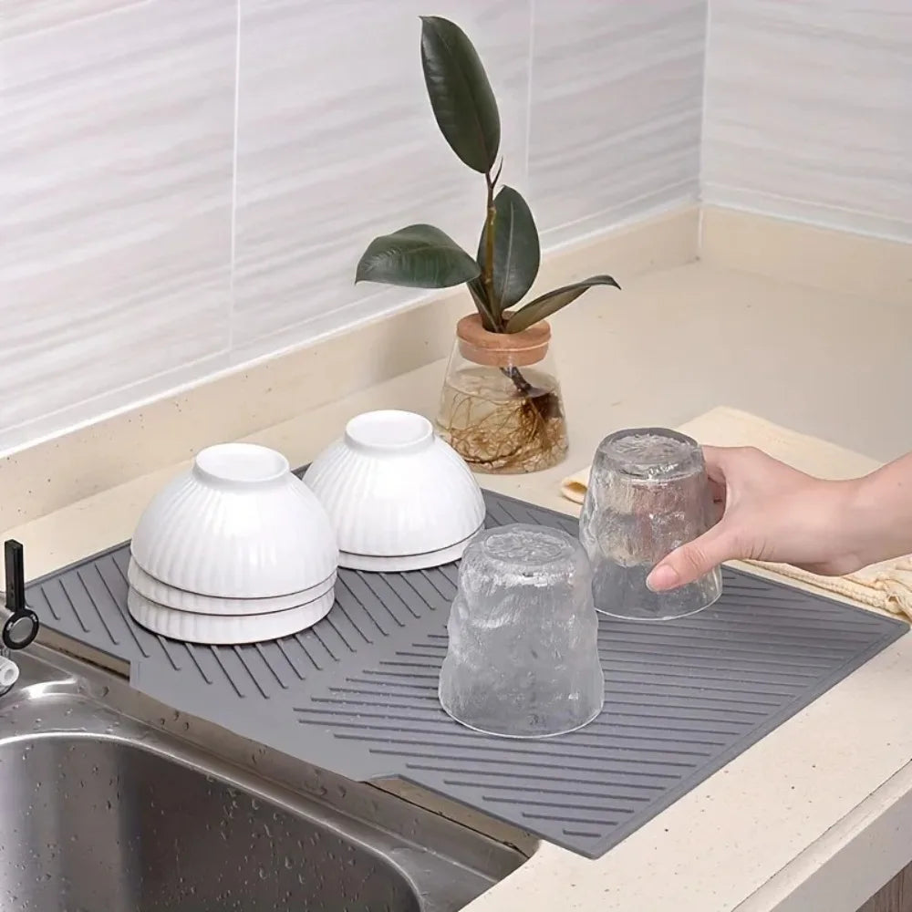 Silicone Wave Drying Mat Non Slip Dish Drainer