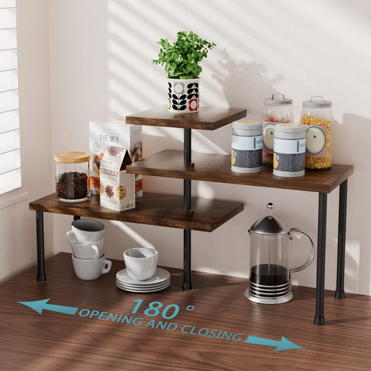 Countertop Organizer Organization Tier Moveable Corner Shelf