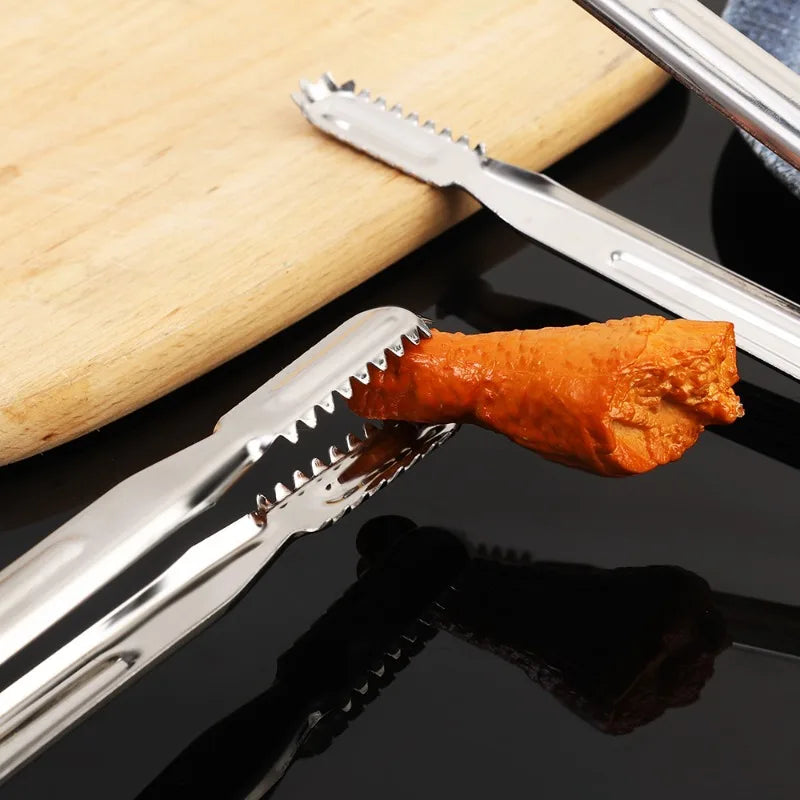 Barbecue Clip Stainless Steel Bbq Tongs Salad Food