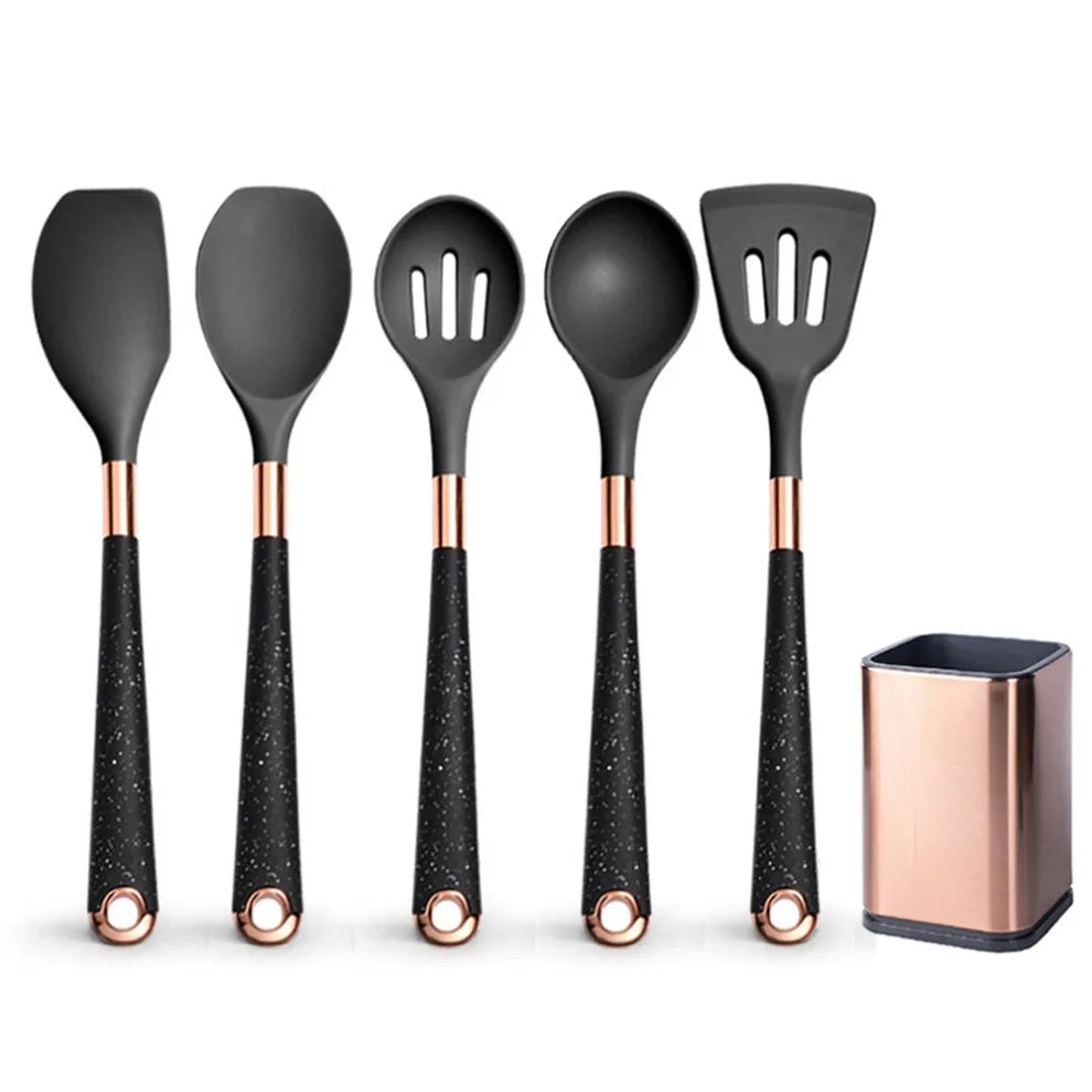 Silicone Cooking Utensils Non-Scratch Non-Stick Heat Resistant