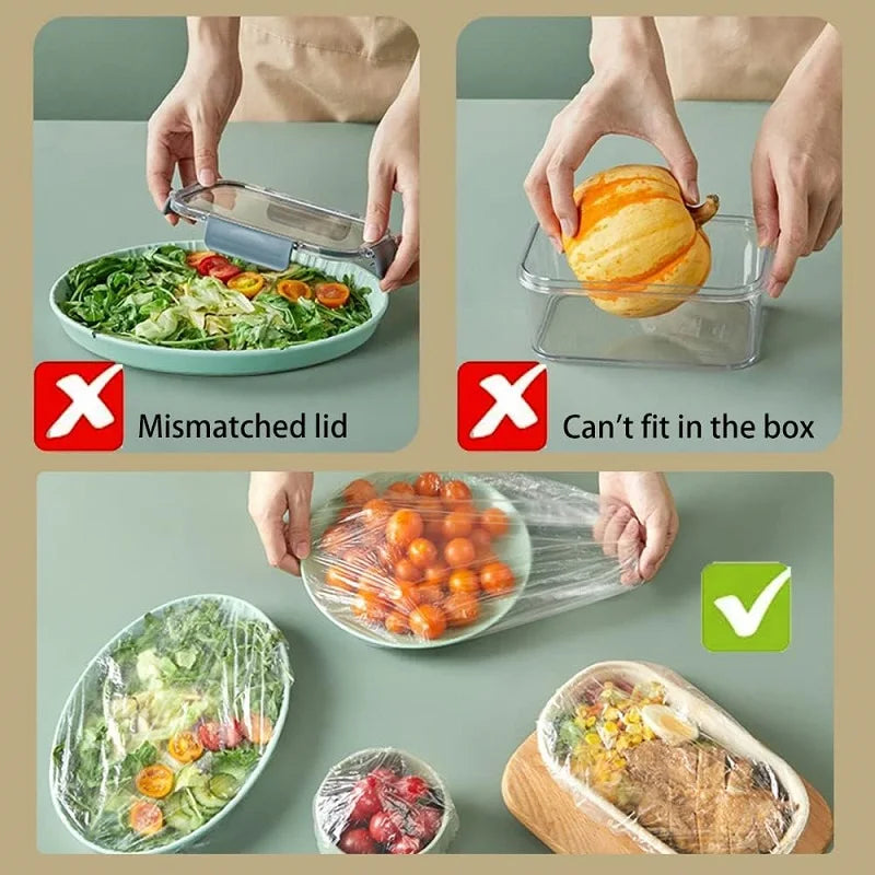 Disposable Food Cover Plastic Shower Cap Fruit Food