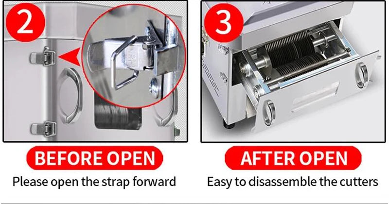 850w Fresh Meat Slicer Cube Cutter Machine Meat