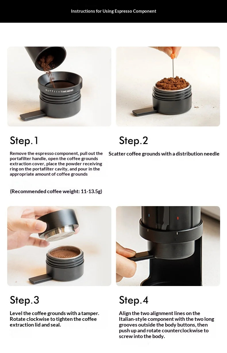 Timemore Nuttii Capsule Espresso Machine Travel & Outdoor