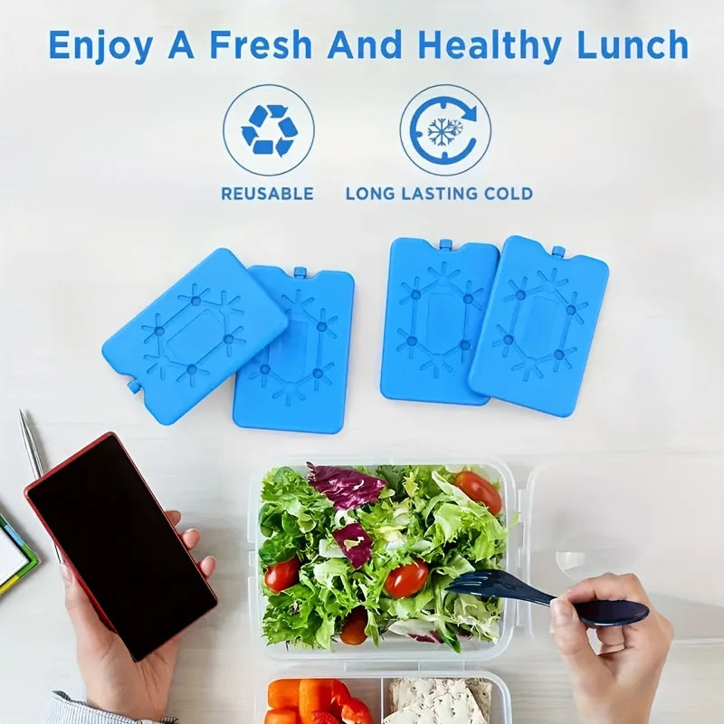 2-10pc Reusable Ice Packs Cooling Pack Long-Lasting Freezer