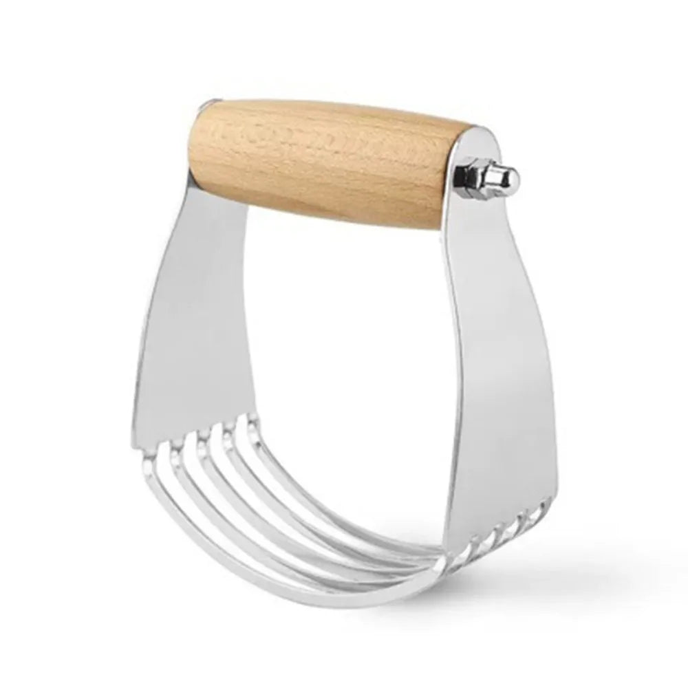 Baking Dough Blender Wood Handle Curved Design Flour