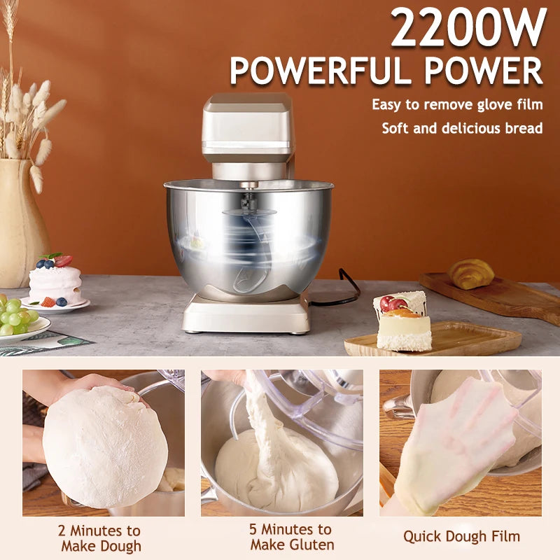 Sunatur 10l Stand Mixer 2200w Stainless Steel Bowl