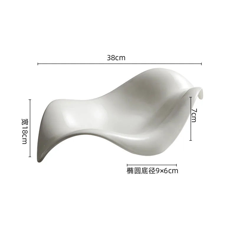 Ceramic Dinner Plate Restaurant Irregular Serving Salad Snack