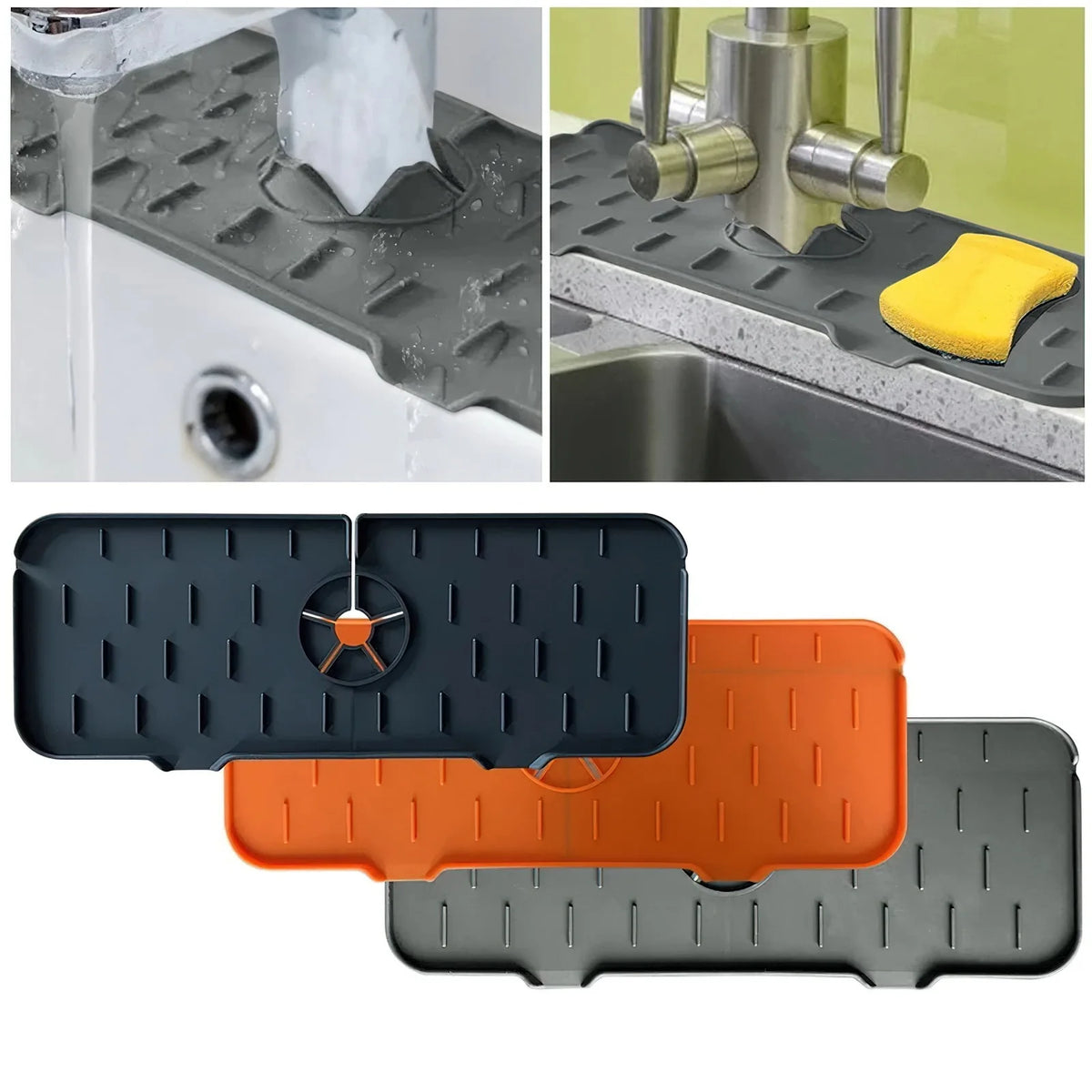 Faucet Absorbent Mat Silicon Sink Splash Guard Drain