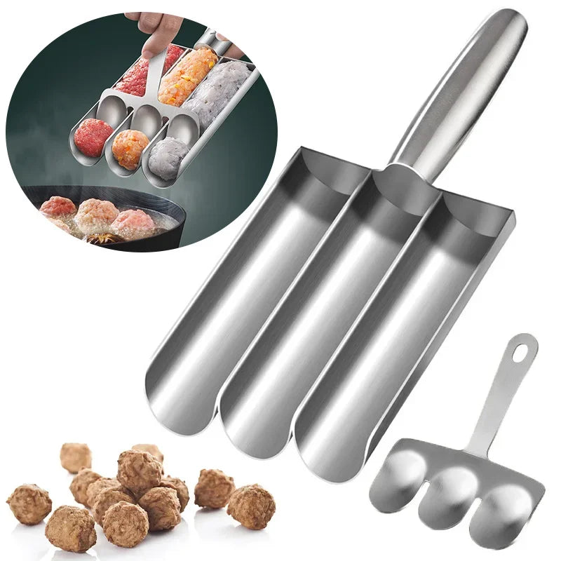 304 Stainless Steel Meatball Scoop Easy-Release Non-Stick Fish