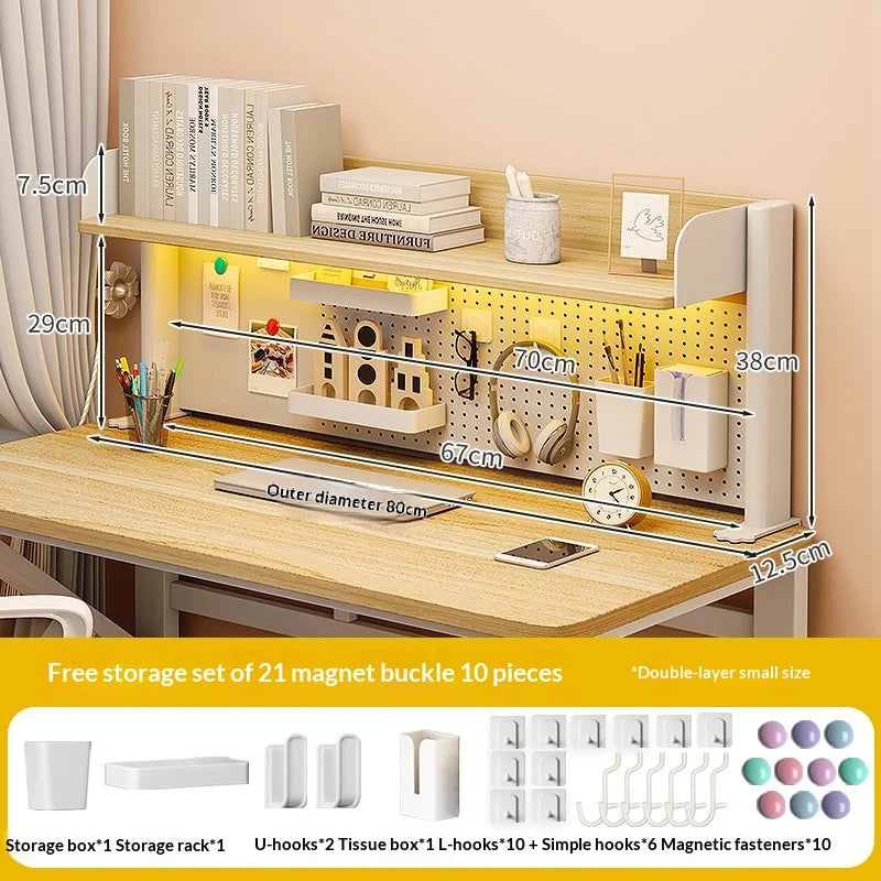 Desktop Storage Rack Pegboard Desk Organizer Shelfcomputer