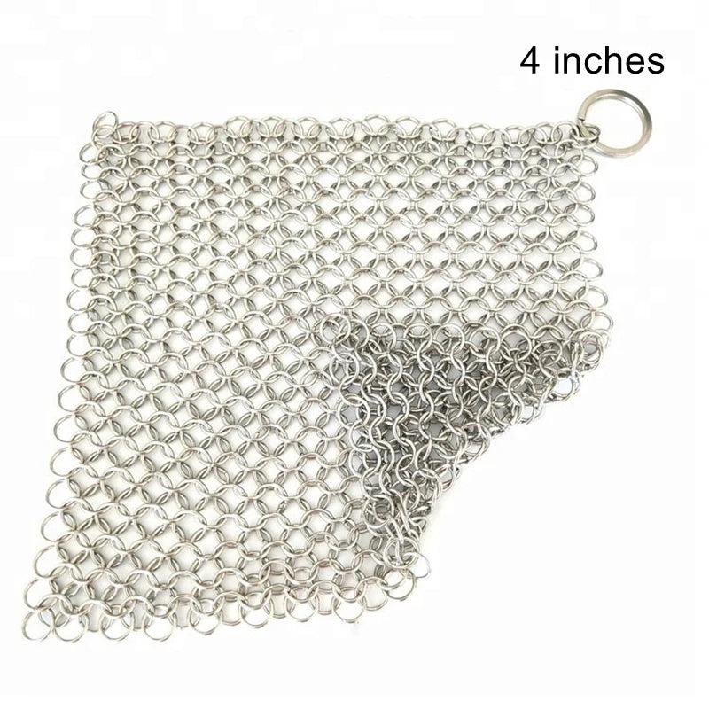 Cleaning Ring Stainless Steel Cleaner Chainmail Scrubber Reusable