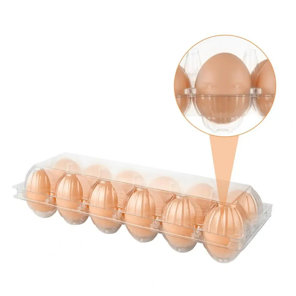 50pcs Egg Holder Plastic Cartons 12 Count Reusable
