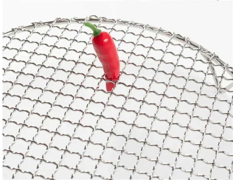 304 Stainless Steel Round Bbq Net Foot Barbecue