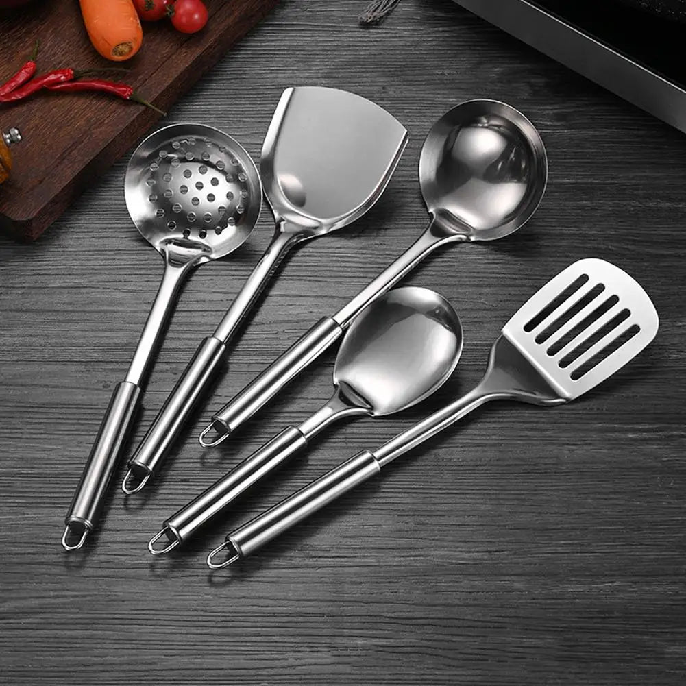 5pcs/Set 304 Stainless Steel Practical Spatula Utensil Cooking