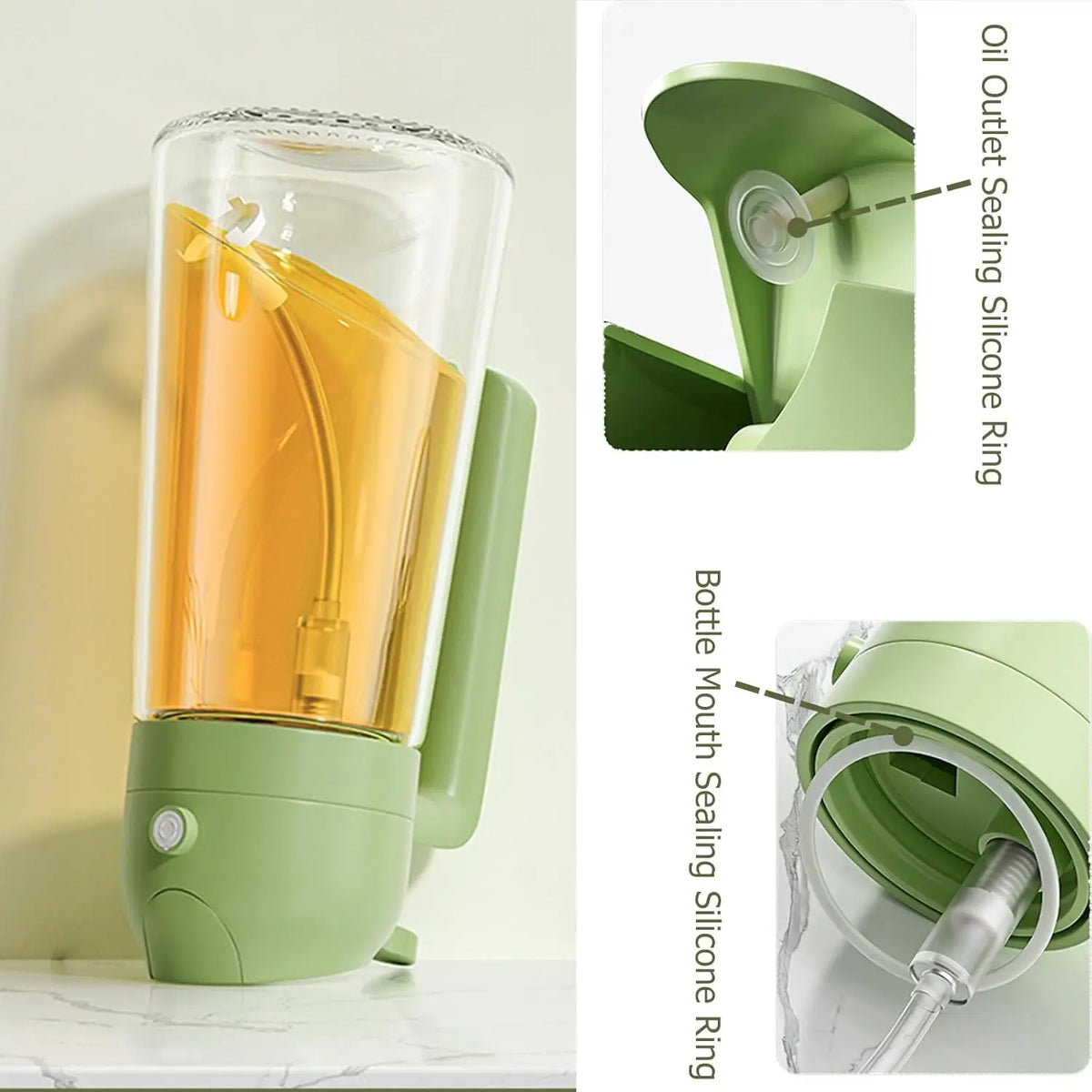 2in1 500ml Glass Oil Sprayer Olive Oil Spray