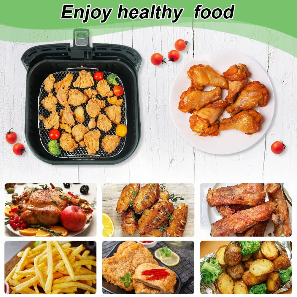 Air Fryer Baking Rack Metal Square/Round/Rectangle Oven Grill