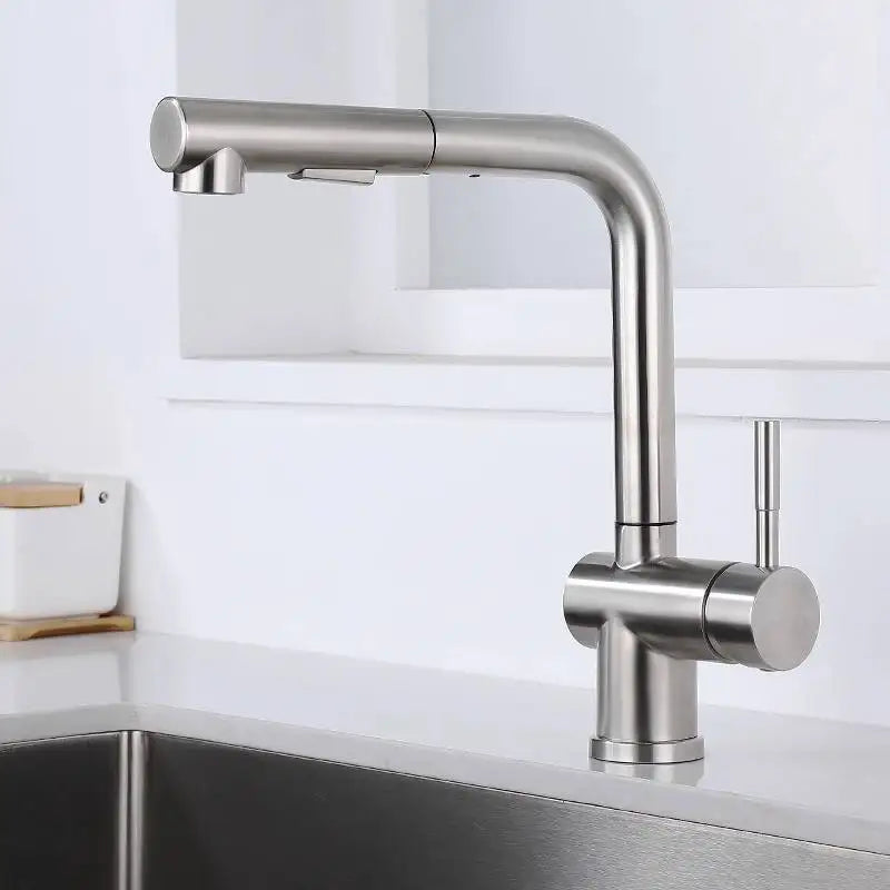 Touch On Pull Out Sink Faucet Stainless Steel