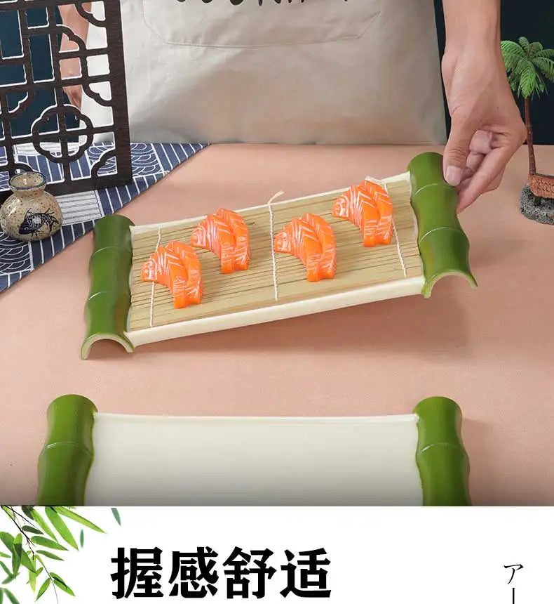 Japanese Dish Pot Dish Creative Tableware Bamboo Curtain