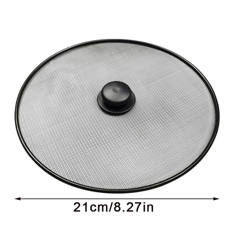 Black Splatter Screen Anti Grease Frying Pan Oil