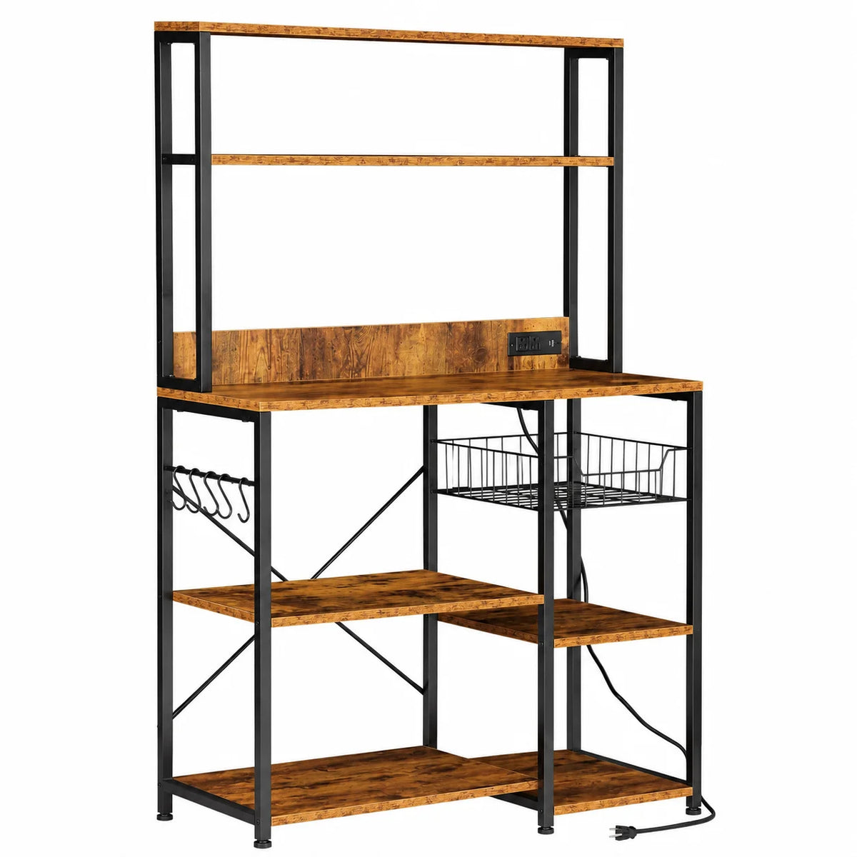 35 Inch Baker Rack Power Outlet Tier Microwave