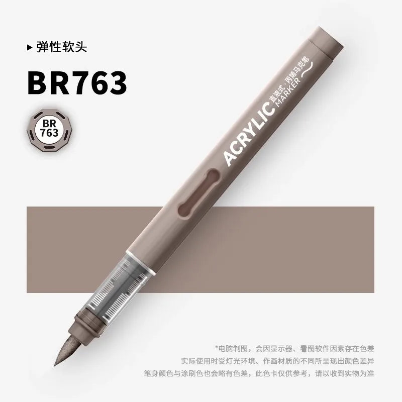 120/1 Colors Direct-Liquid Acrylic Brush Markers Pen Waterproof