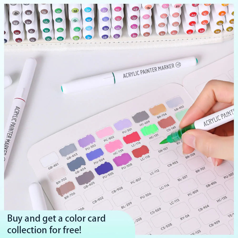 96/192/240 Colors Direct Liquid Acrylic Paint Brush Marker
