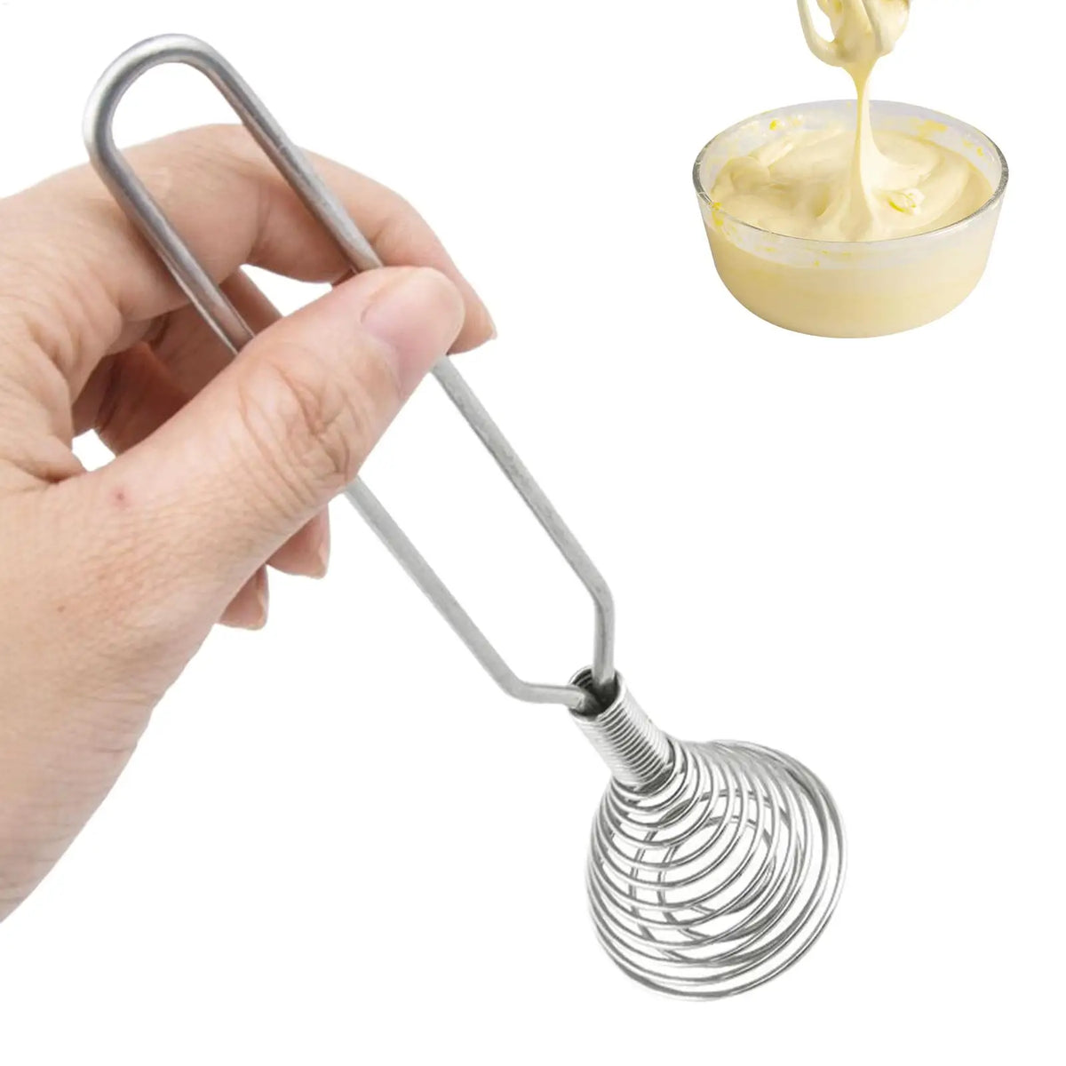 Egg Whisk Spring Coil Whisk Hand Stirrer Handheld