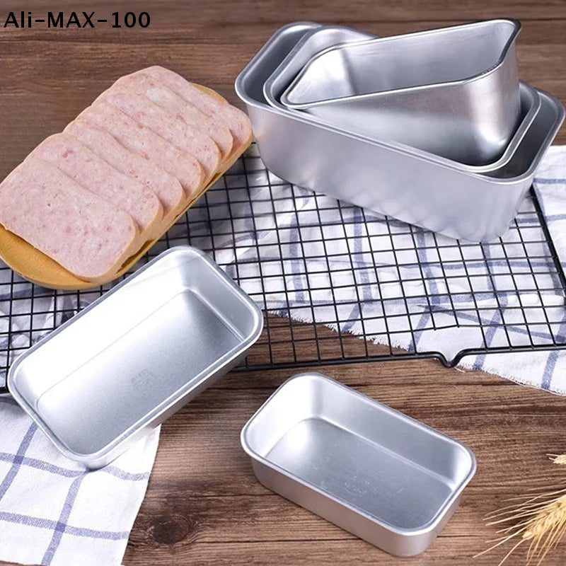 Ays 1pc Rectangular Mold Aluminum Alloy Lunch Meat