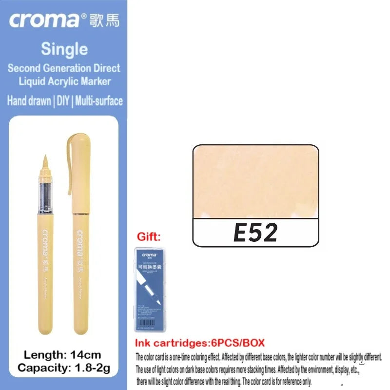 Croma 160/1 Colors Refillable Direct Liquid Acrylic Marker