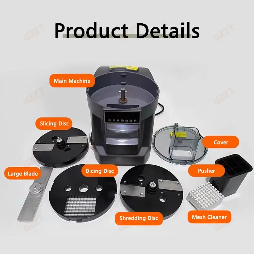 Electric Vegetable Slicer - Fully Automatic Shredding Dicing